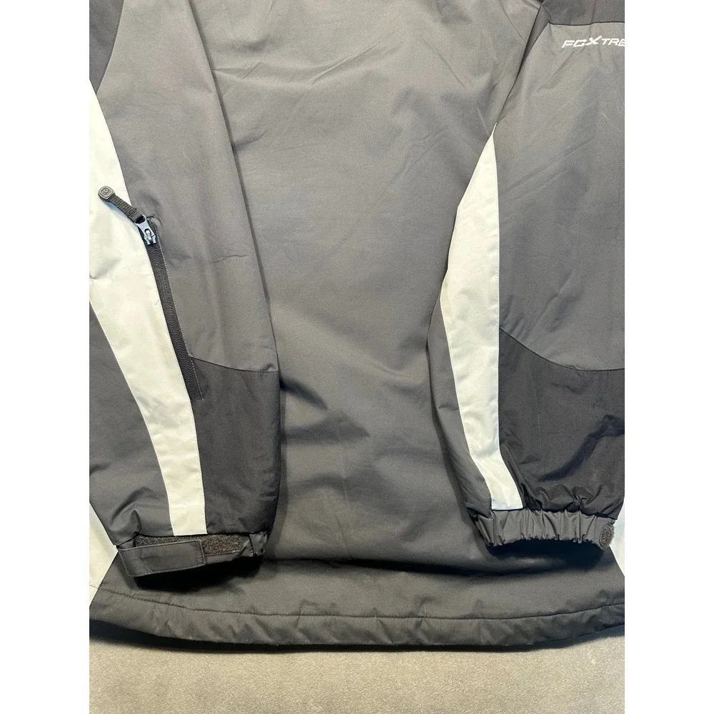 Free Country FC Xtreme Mens Jacket Grey Black White Hooded Size Large‎ Insulated